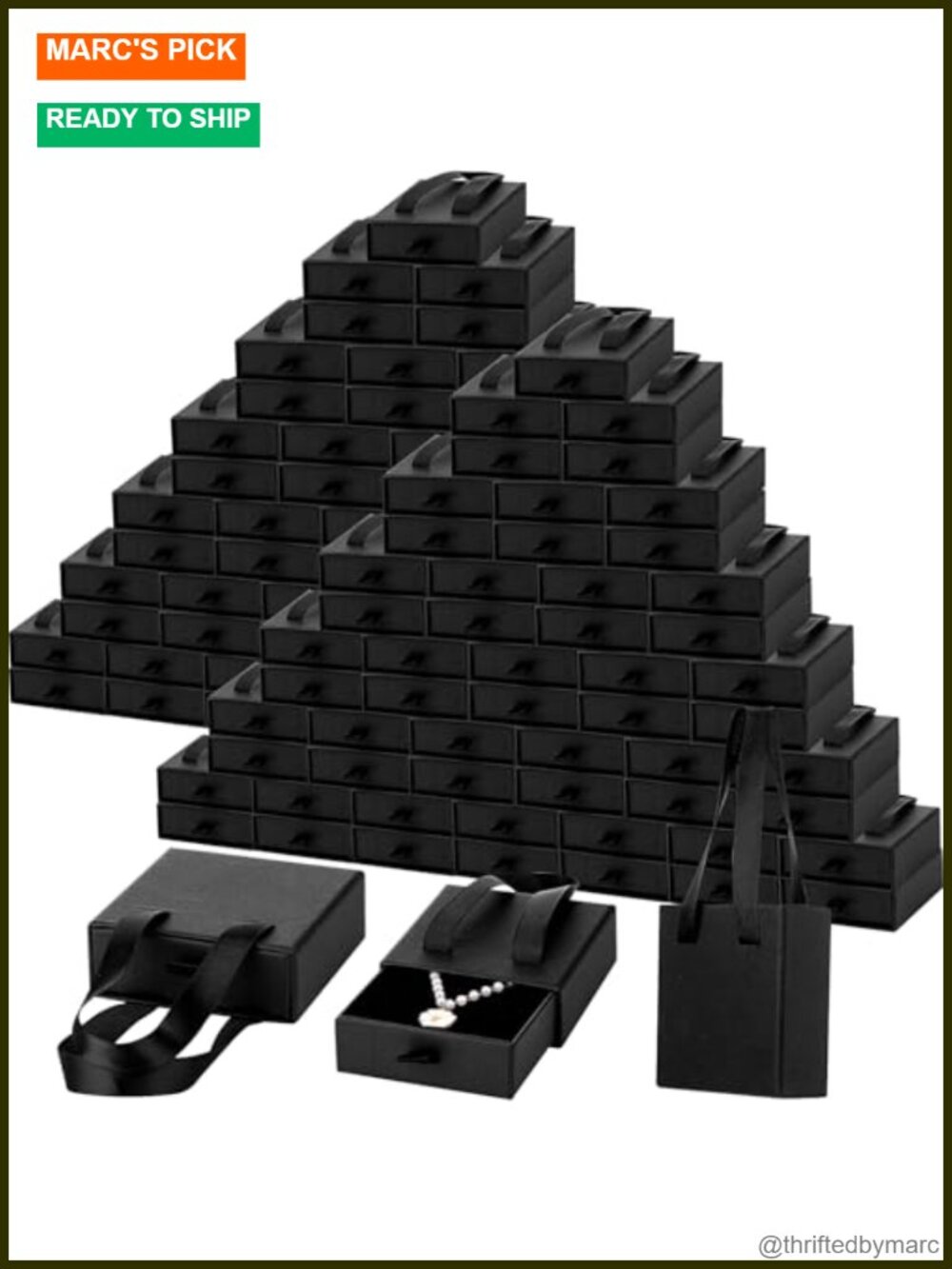 50 Pack Jewelry Gift Boxes 3.1x3.1x1.2in Velvet Foam Insert Packaging